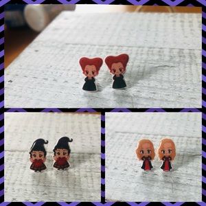 Hocus Pocus Sanderson Sister Stud Earring Set NWT